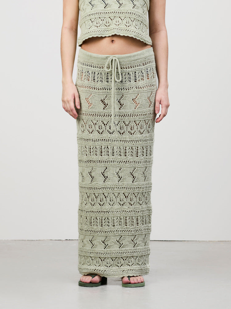 466 Løkkaskjørt i Pandora - papiroppskrift - Rauma Garn - Garntopia