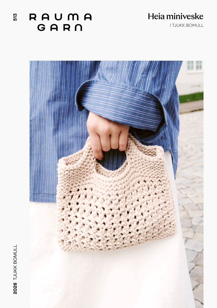 513 Heia miniveske - papiroppskrift - Rauma Garn - Garntopia