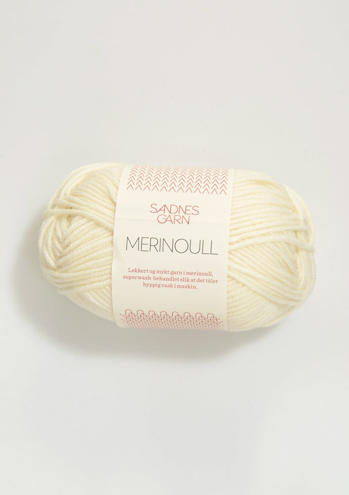 1002 Naturhvit -	Merinoull - Sandnes garn - Garntopia