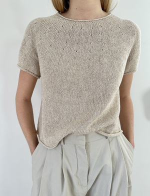 Le Knit - PLAIN YOKE TEE 20 - Papir - Lene Holme Samsøe - Garntopia