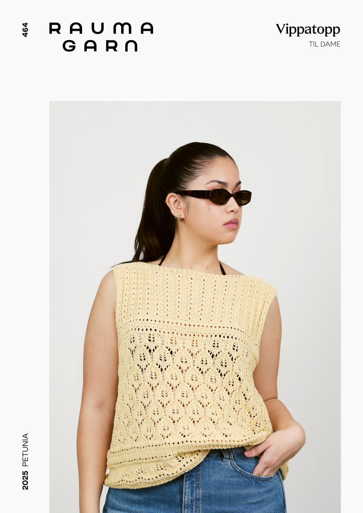 464 Vippatopp i Petunia - papiroppskrift - Rauma Garn - Garntopia