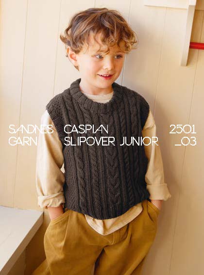 2501 - Mykt til barn - Nr. 3 Caspian Slipover Junior - Sandnes garn - Garntopia
