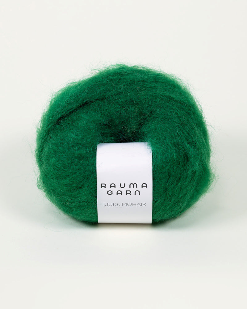 Tjukk Mohair  314 Grønn-	Tjukk Mohair - Rauma Garn - Garntopia