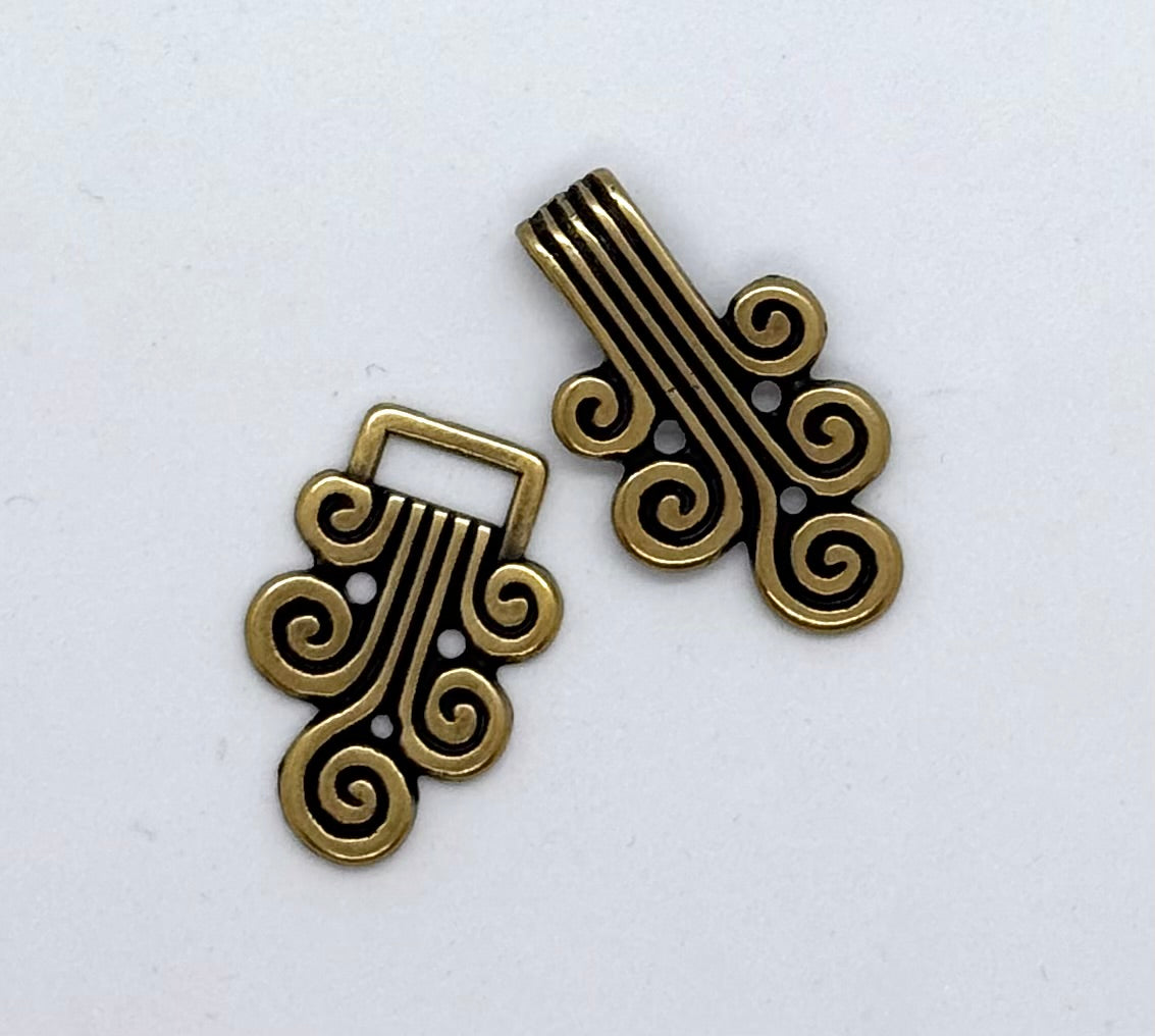 Hektelås - messing  - 70mm - NEWOLD COMPANY - Garntopia