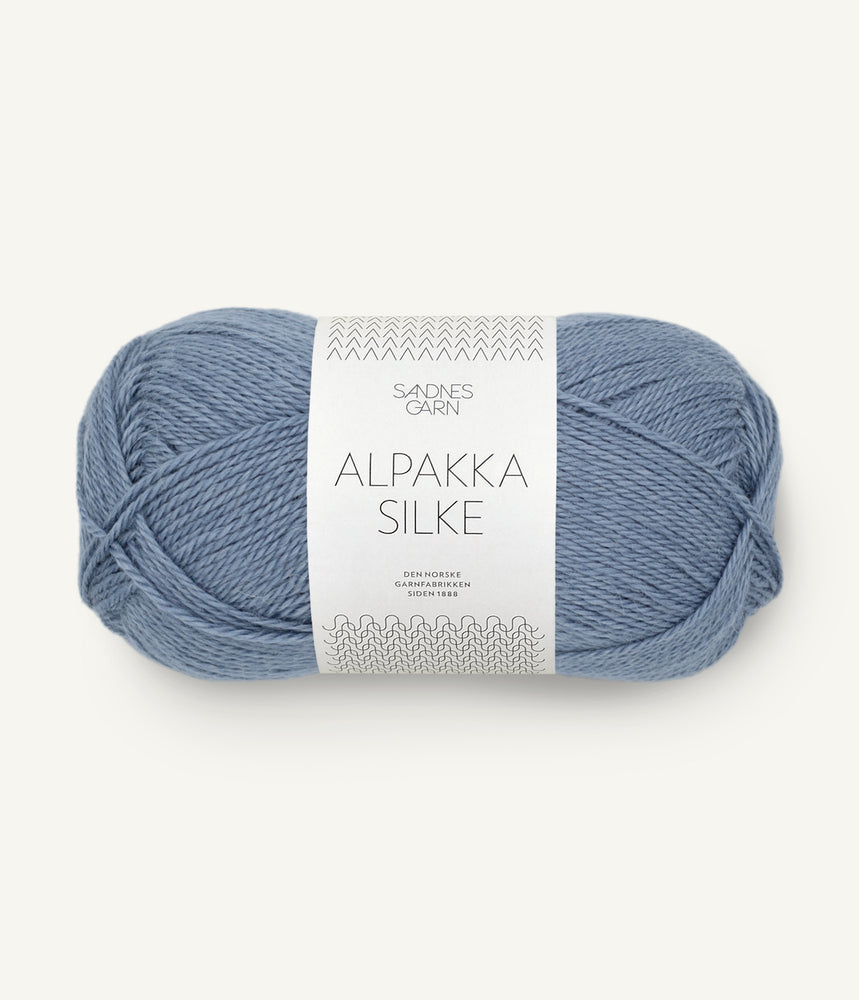6052 Jeansblå -	Alpakka silke - Sandnes garn - Garntopia
