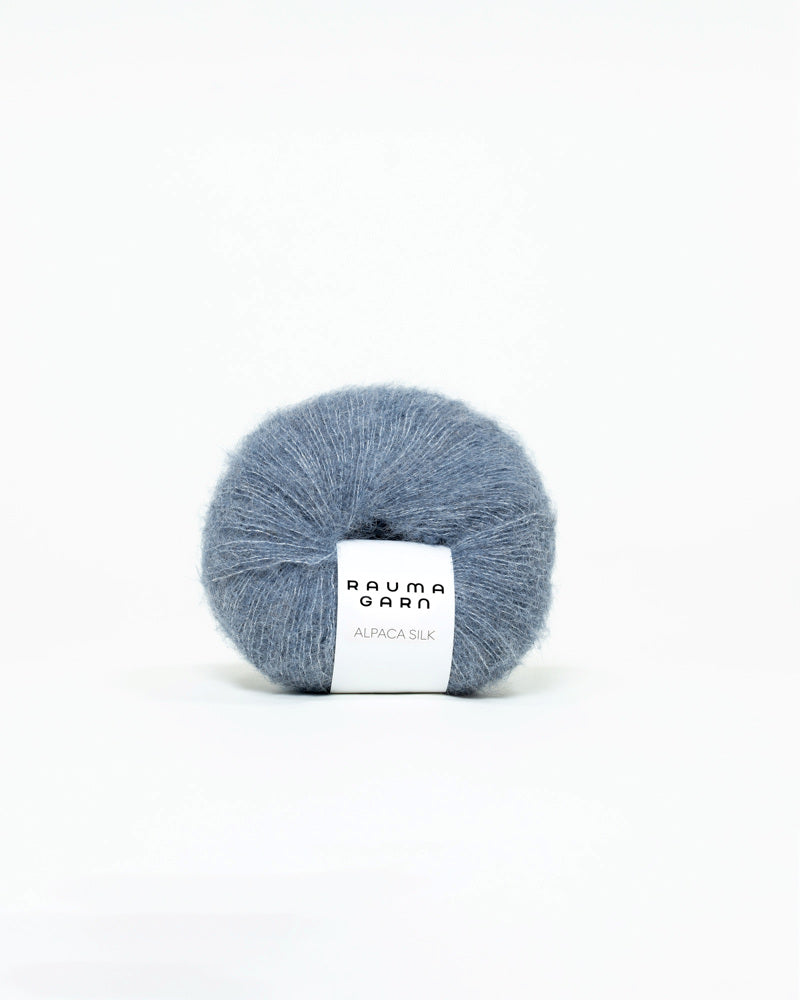 1340 Gråblå -	Alpaca Silk - Rauma Garn - Garntopia