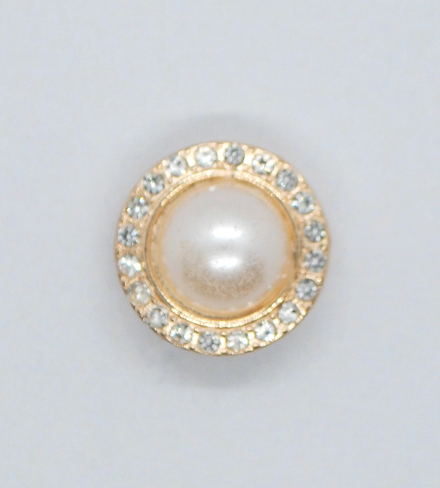 Button Cover - Perle/Krystall - 11 mm - Villy Jensen - Garntopia