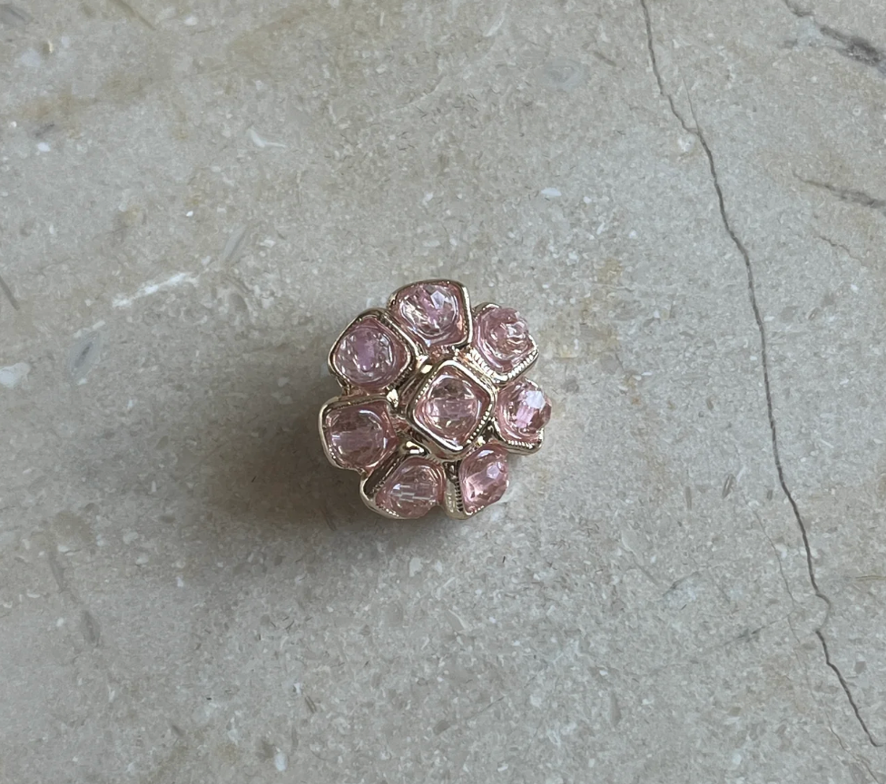 Glow Button - Pink - Touch of EEVA - Garntopia