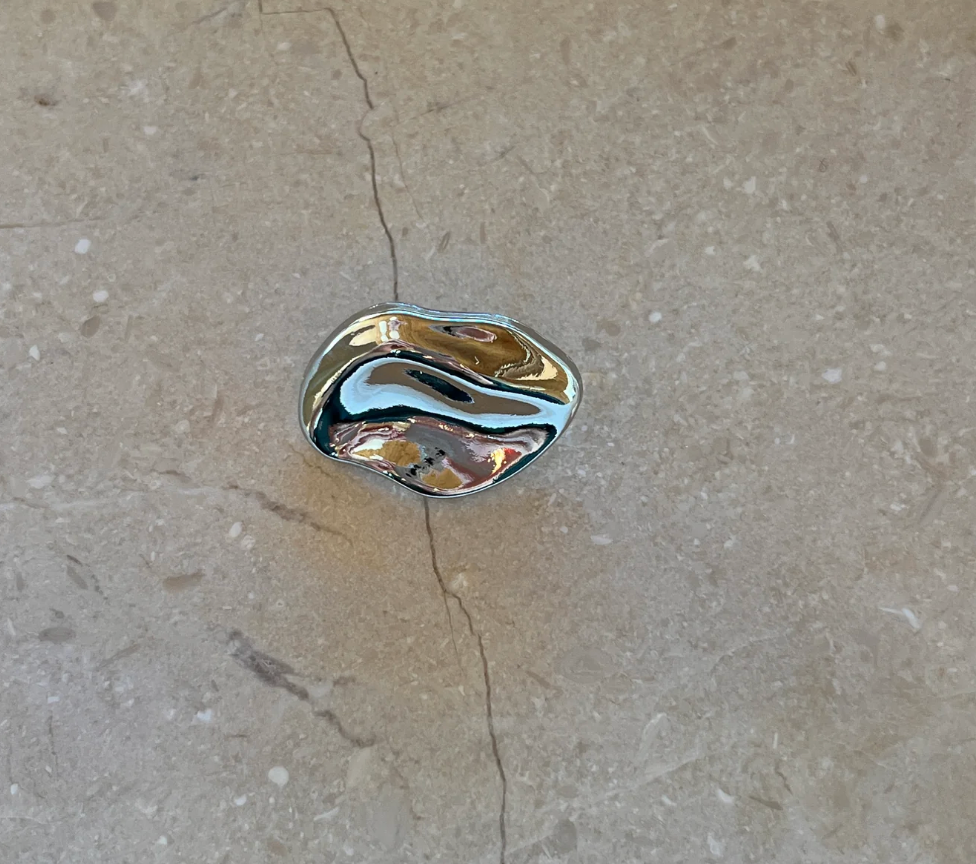 Bay Button Big - Silver - Touch of EEVA - Garntopia