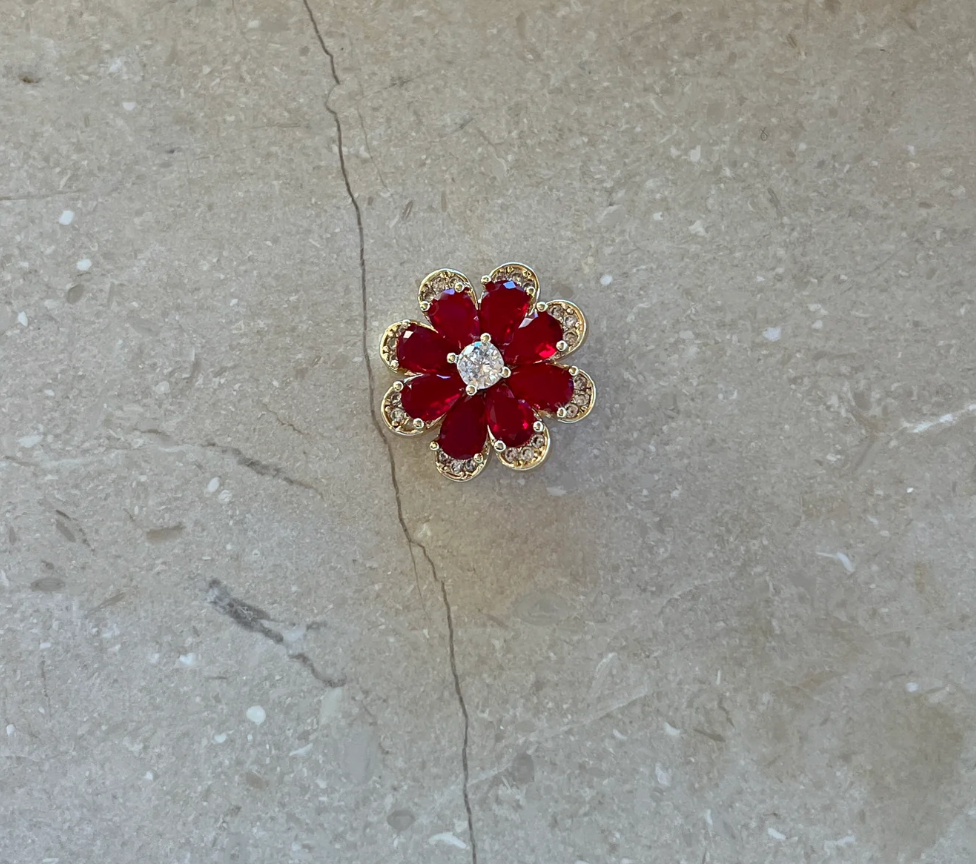 Limonade Button - Red - Touch of EEVA - Garntopia