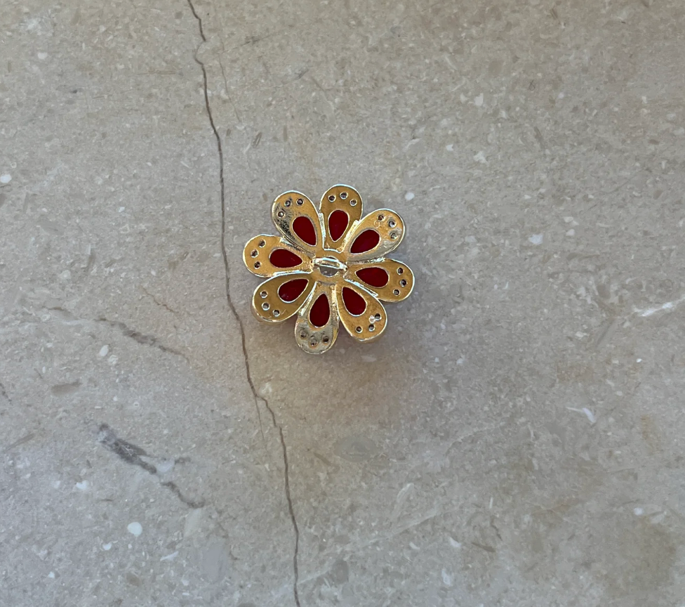 Limonade Button - Red - Touch of EEVA - Garntopia
