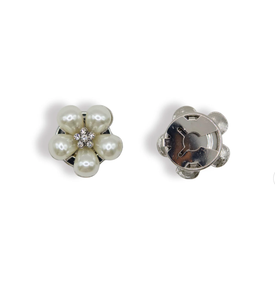 Button Cover - Skylar Silver - Touch of EEVA - Garntopia