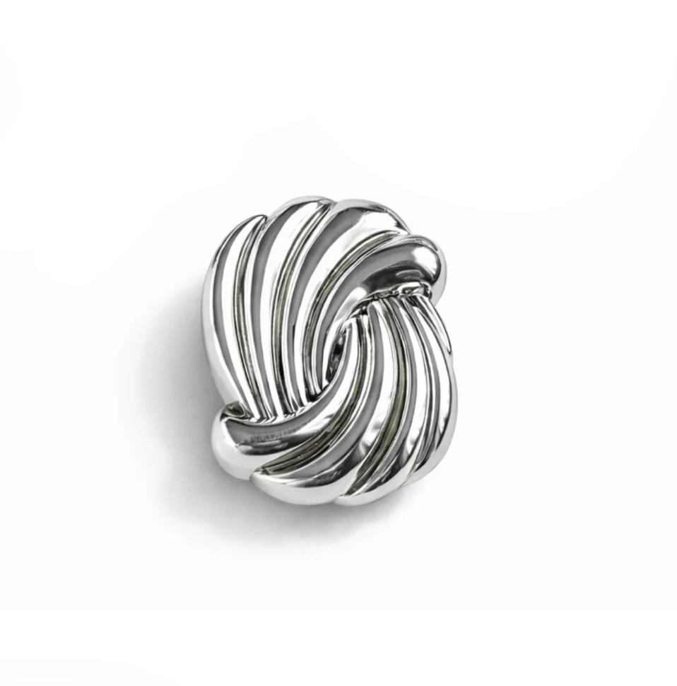 Button Cover - The Modern Knot silver - Touch of EEVA - Garntopia