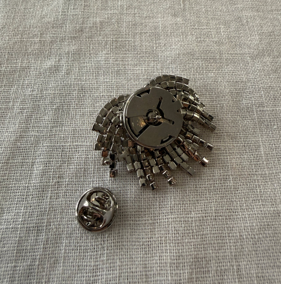 Button Cover - Pin silver - Touch of EEVA - Garntopia