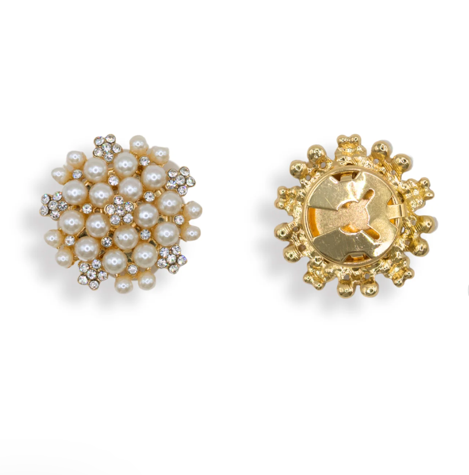 Button Cover - Snow gold - Touch of EEVA - Garntopia