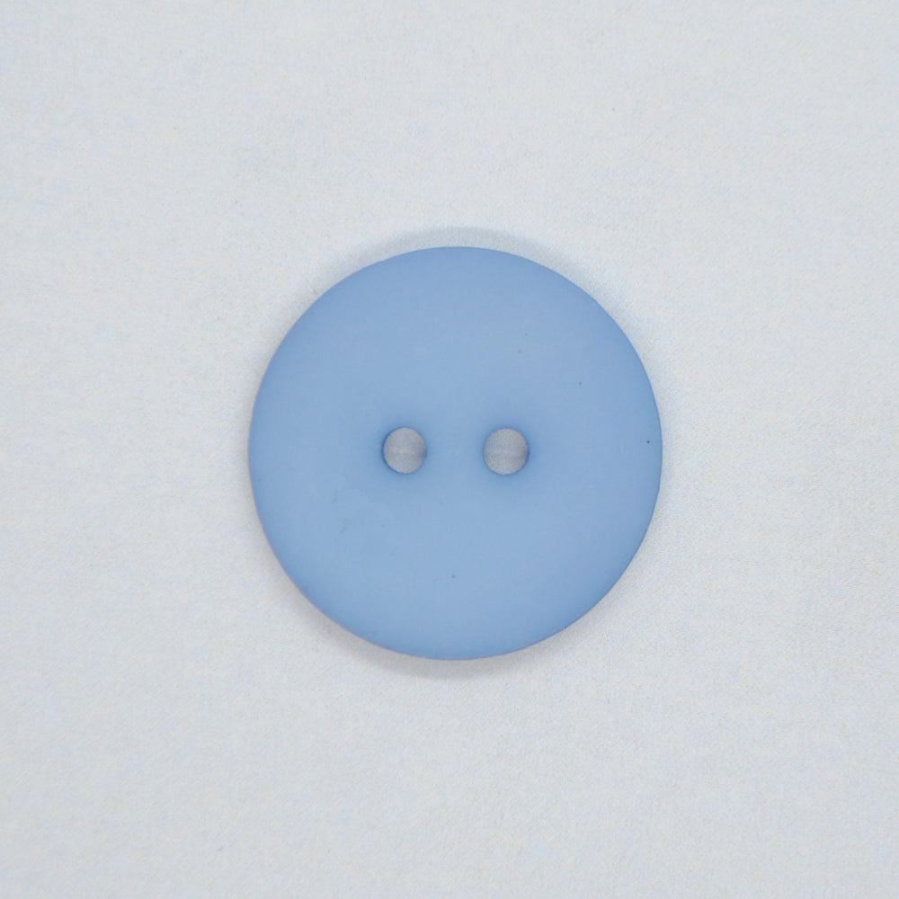 Plastknapp 2 hull - Blå- 22 mm - Villy Jensen - Garntopia