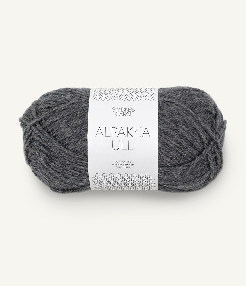 1053 Mørk gråmelert -	Alpakka ull - Sandnes garn - Garntopia
