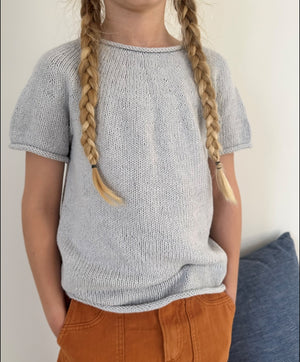 Le Knit - Plain Yoke Tee 20 - Junior - Papir - Lene Holme Samsøe - Garntopia