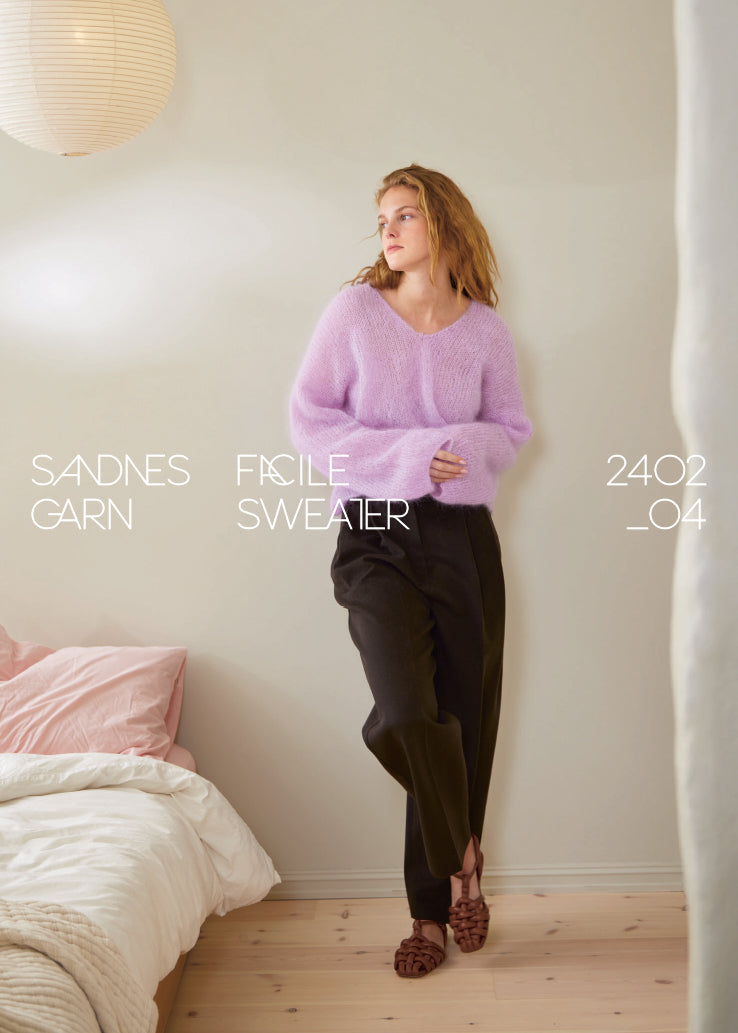 2402 - Ballerina Chunky Mohair - Nr. 4 FACILE SWEATER - Papir - Sandnes garn - Garntopia