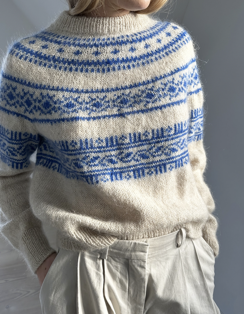 Le Knit - Porcelain Yoke Sweater - Papir - Lene Holme Samsøe - Garntopia