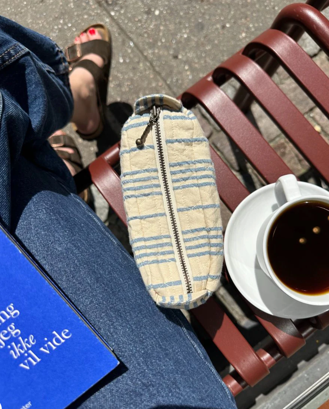 Knitter's Tool Clutch - Striped Seersucker - PetiteKnit - Garntopia