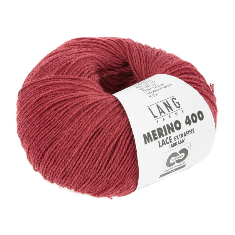61 Red Melange -	Merino 400 Lace - Lang Yarns - Garntopia