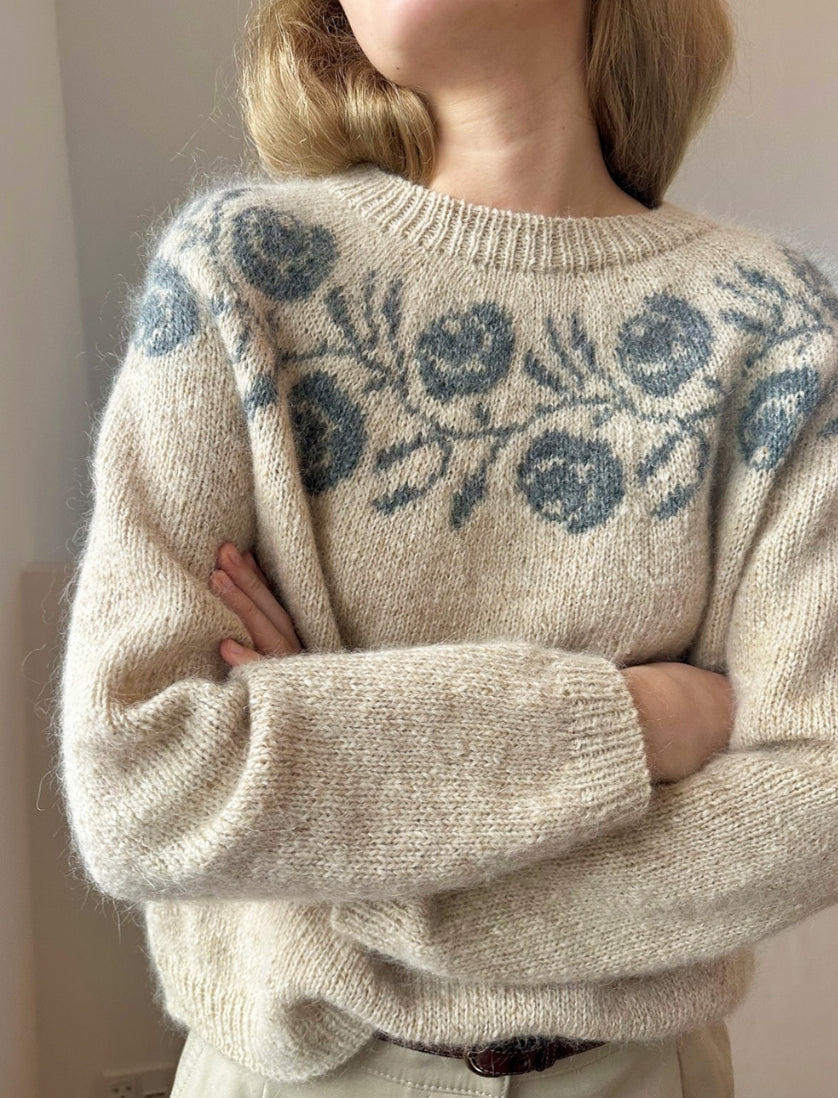 Le Knit - Rosie Yoke Blouse - Papir - Lene Holme Samsøe - Garntopia