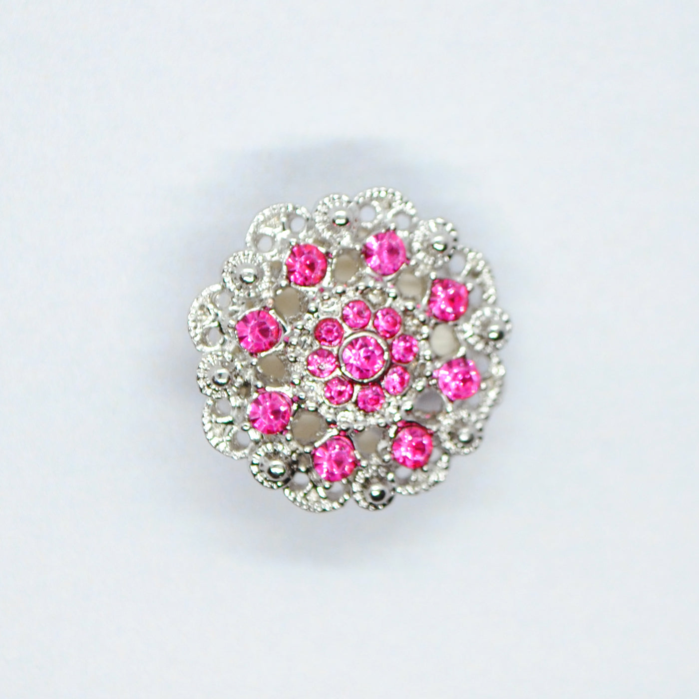 Strassknapp, rosa - 20 mm - Villy Jensen - Garntopia