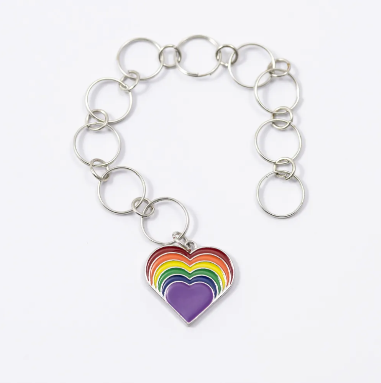 Strikkefisk - Hjerte regnbue - Kort & Godt - Garntopia