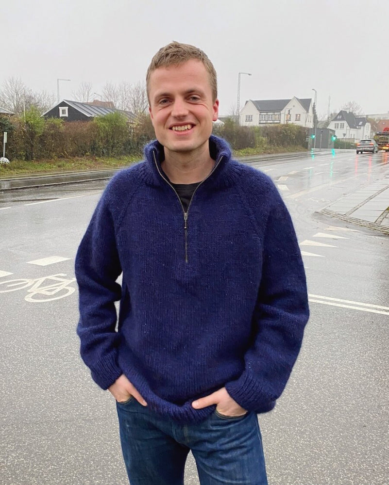 Zipper Sweater Man - Papir - PetiteKnit - Garntopia