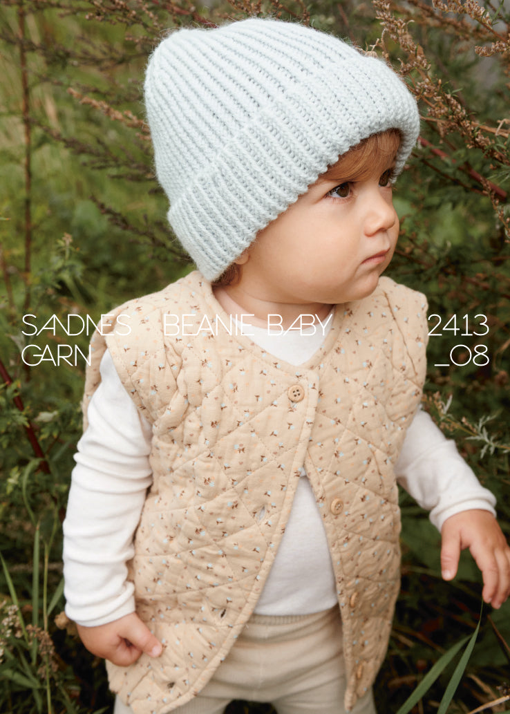 2413 - Myk start - Nr. 8  Beanie baby - Sandnes garn - Garntopia