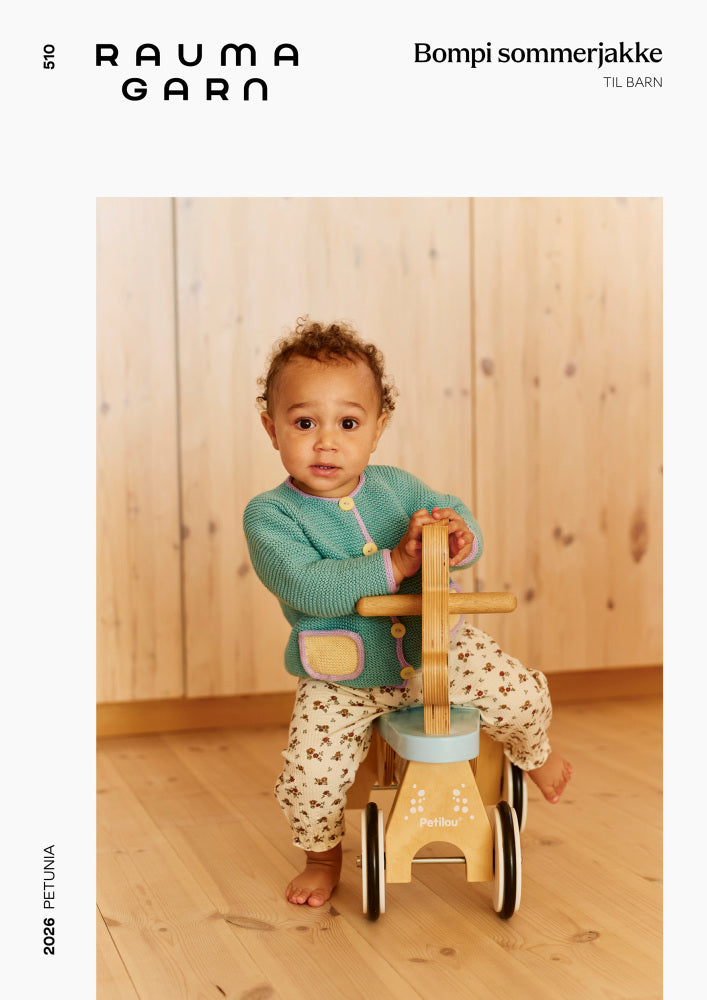 510 Bombi sommerjakke - papiroppskrift - Rauma Garn - Garntopia