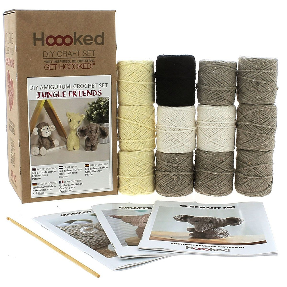 DIY Jungle Friends Heklekit - Hoooked Yarn