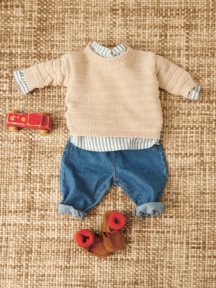 2407 - Sommerbaby - NR. 1 - FILLIP SWEATER, DIAPER PANTS & BONNET BABY - Sandnes garn - Garntopia