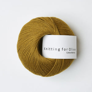 UTGÅTT Mørk Okker -	Cotton Merino - Knitting for Olive - Garntopia