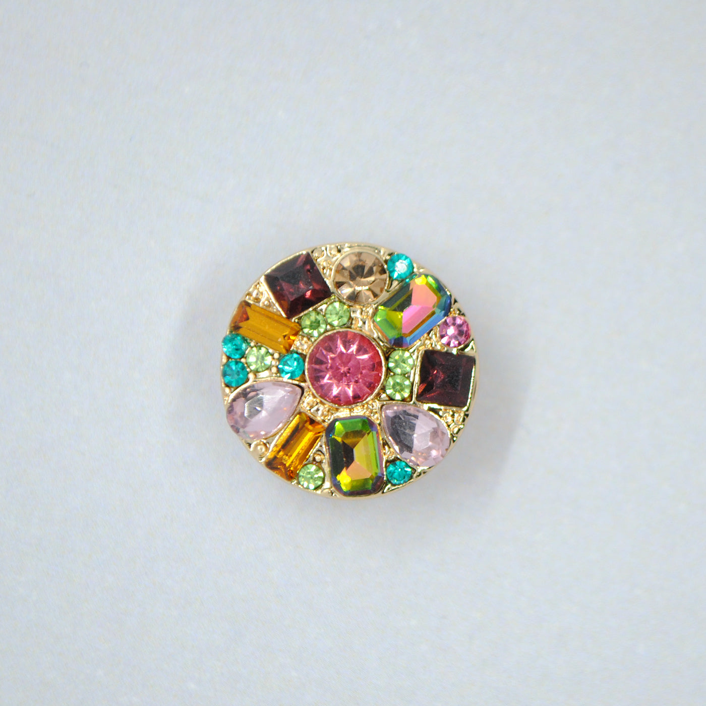 Strassknapp 20 mm - Multi - Ukjent - Garntopia