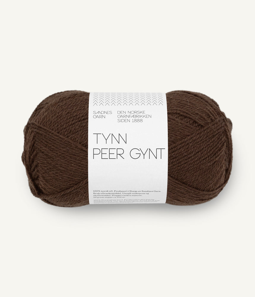 3082 Mørk Brun - Tynn Peer Gynt - Sandnes garn - Garntopia