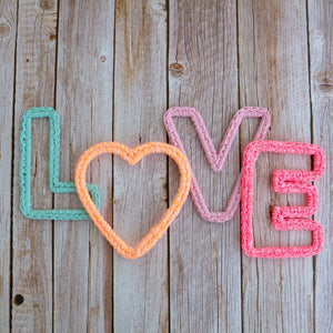Hjerter 3 stk - Heklerammer - Hoooked Yarn - Garntopia