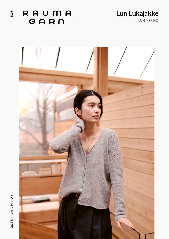 506 Lun Lukajakke - papiroppskrift - Rauma Garn - Garntopia