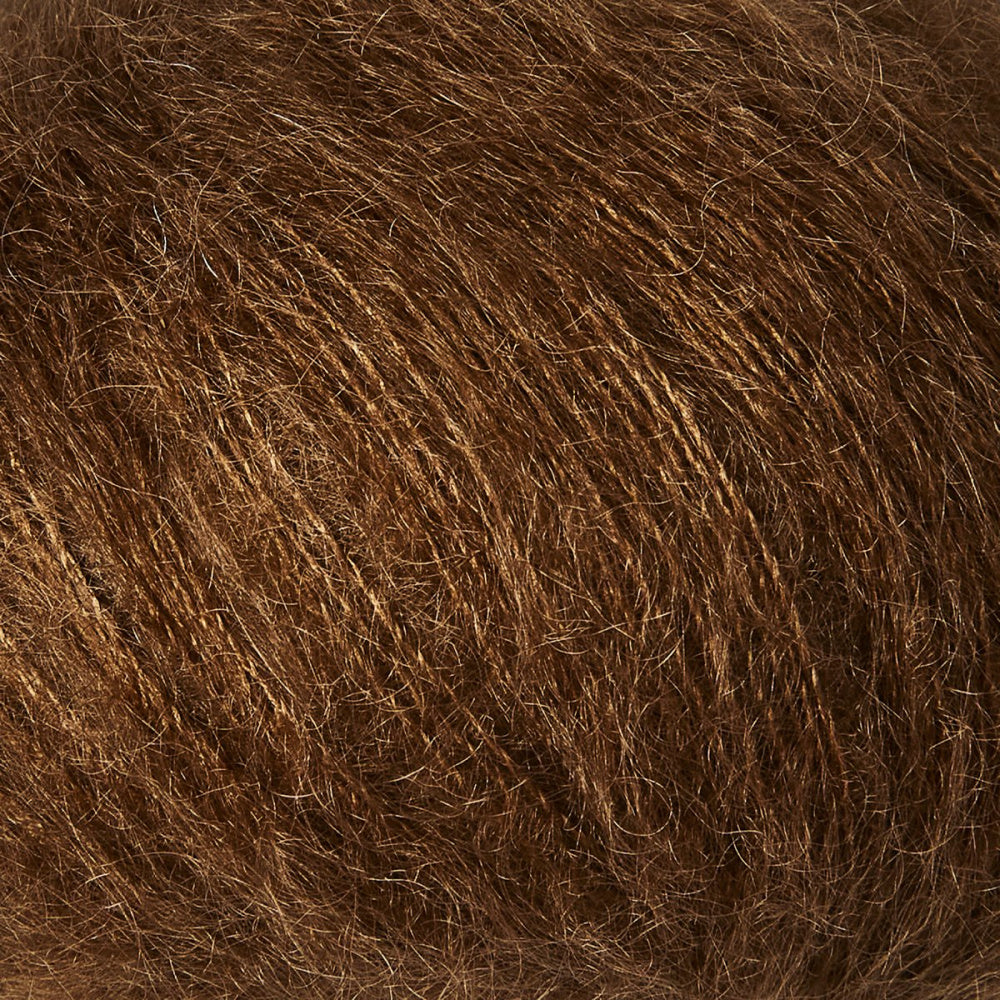 Mørk Cognac -	Soft Silk Mohair