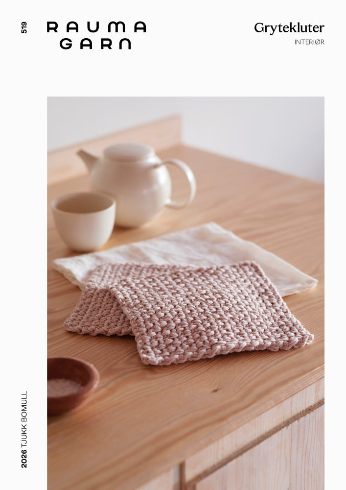 519 Grytekluter - papiroppskrift - Rauma Garn - Garntopia