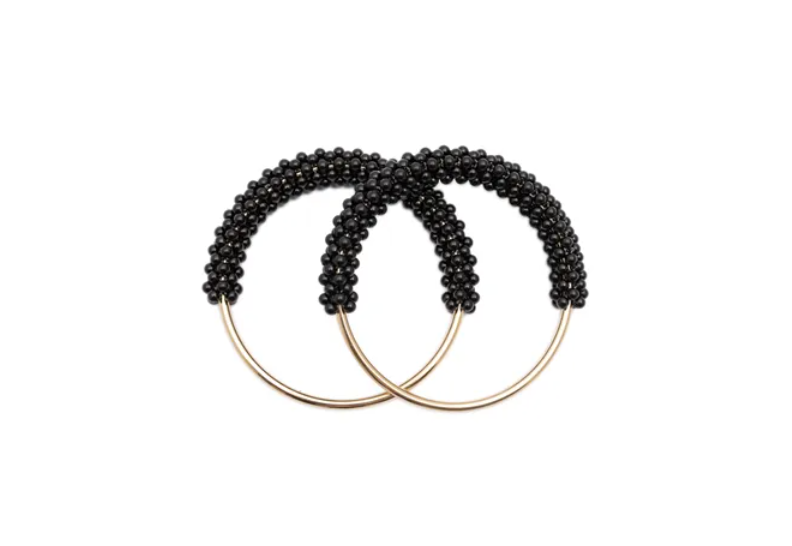 Veskehåndtak Perler - Sort VH1022 - 1 stk - Kort & Godt - Garntopia