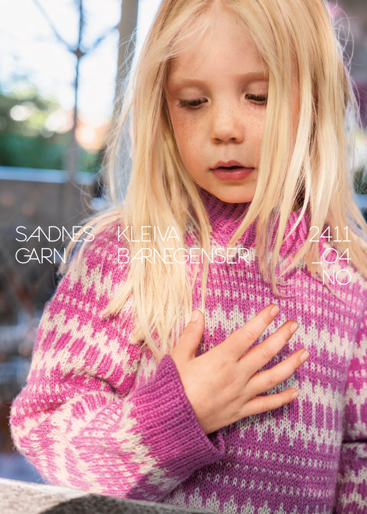 2411 - Norske ikoner barn - Nr. 4 Kleiva barnegenser - Sandnes garn - Garntopia