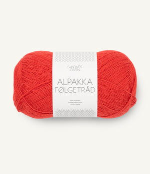 4018  Scarlet Red - Alpakka Følgetråd - Sandnes garn - Garntopia