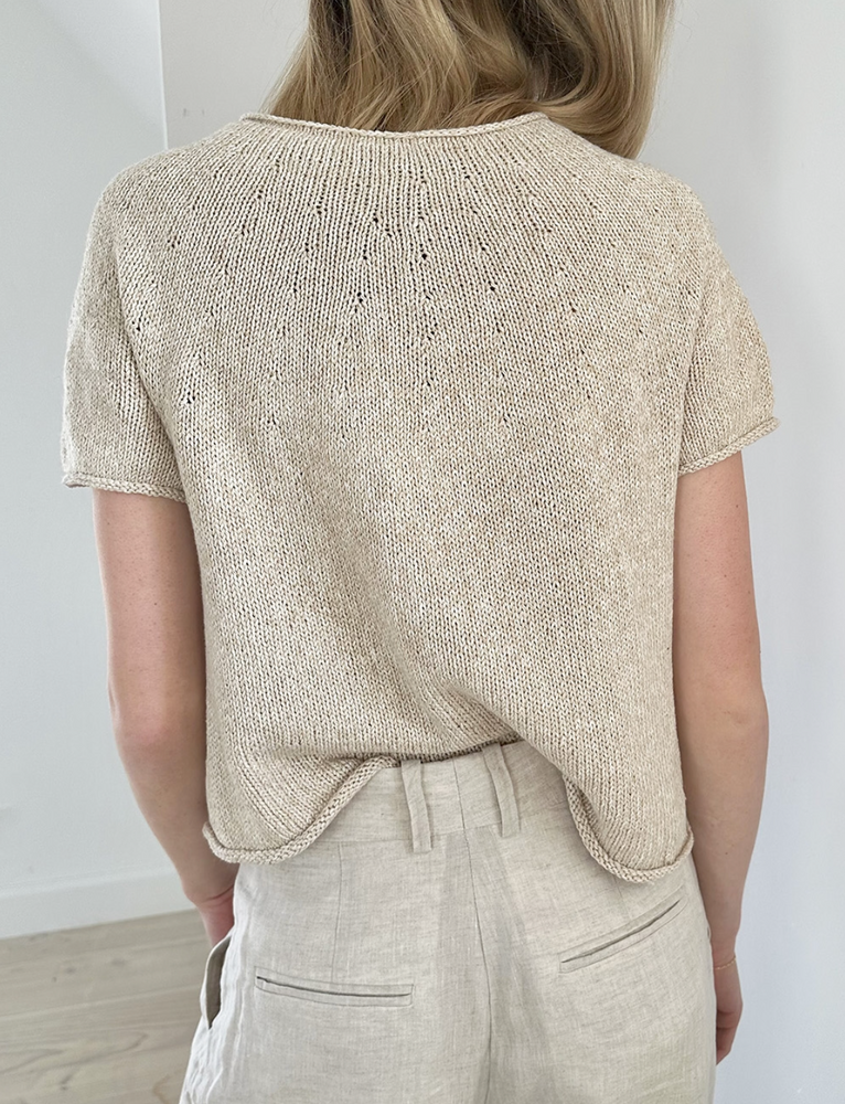 Le Knit - PLAIN YOKE TEE 20 - Papir - Lene Holme Samsøe - Garntopia