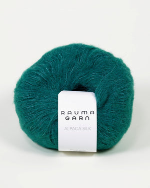 0961 Mørk grønn -	Alpaca Silk - Rauma Garn - Garntopia
