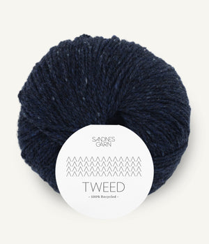 5585 Marineblå - Tweed Recycled - Sandnes garn - Garntopia