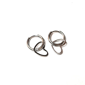 My Pearl - Stitch Marker Earrings - Hjarta - Silver - SILFA ehf - Garntopia