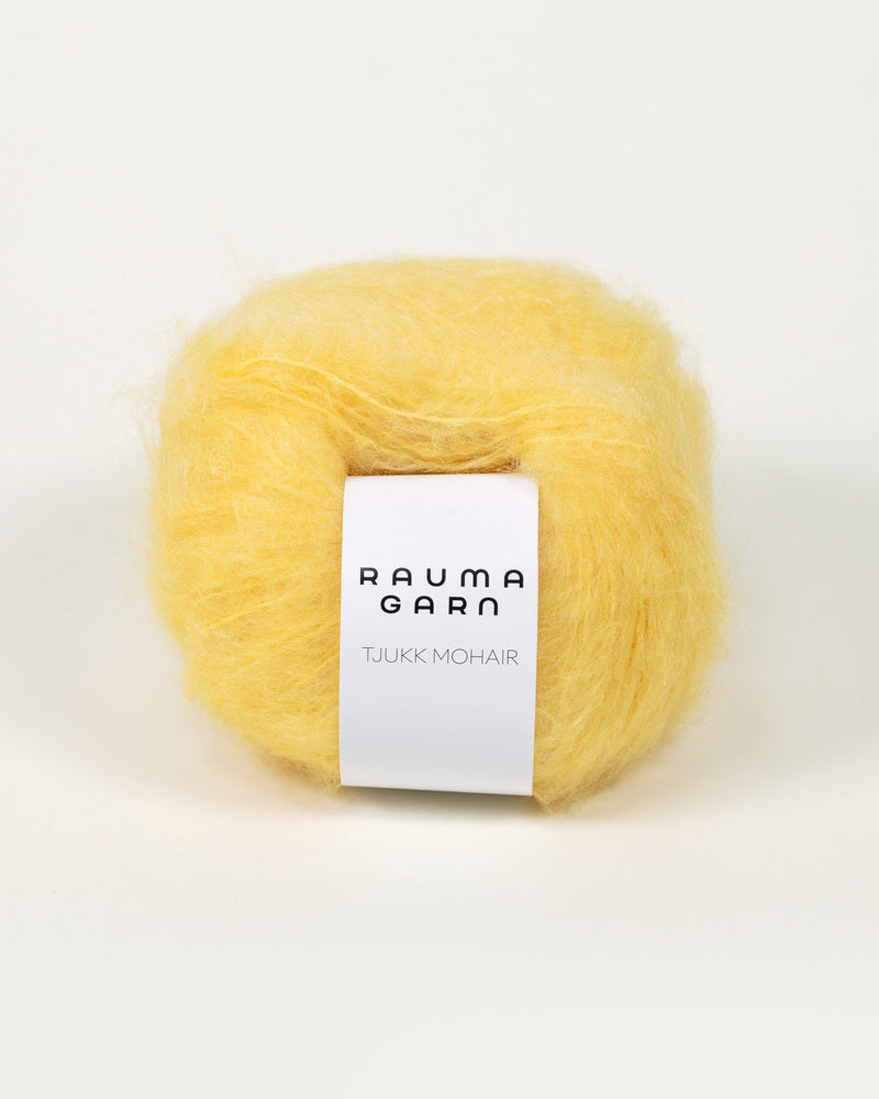 Tjukk Mohair 022 Sitrongul -	Tjukk Mohair - Rauma Garn - Garntopia