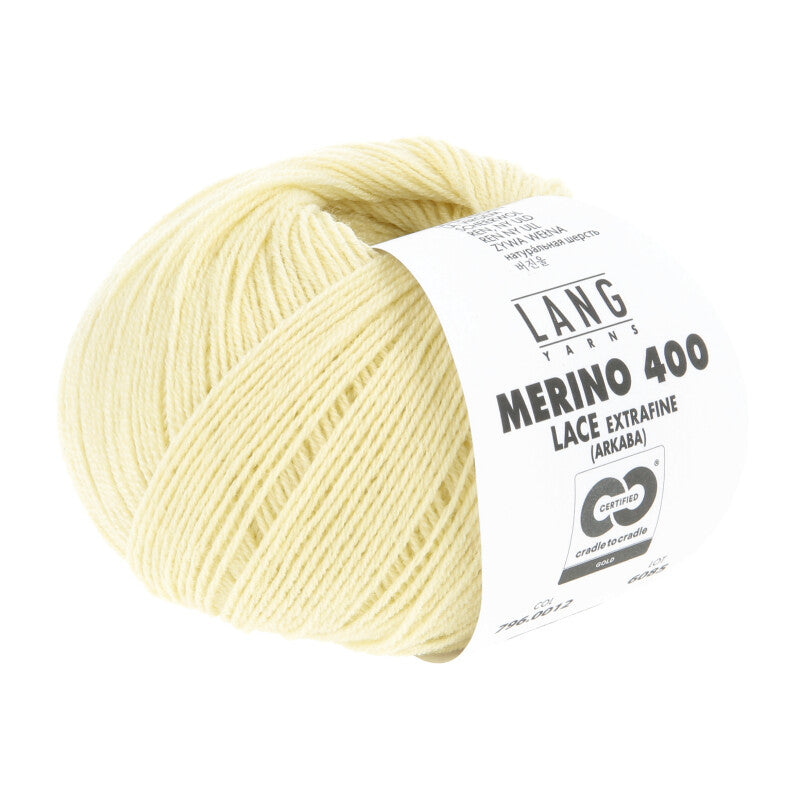 12 Baby Yellow -	Merino 400 Lace - Lang Yarns - Garntopia